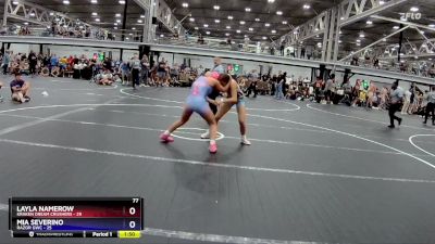 120 lbs Round 1 (8 Team) - Layla Namerow, Kraken Dream Crushers vs Mia Severino, RaZor GWC