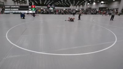 120 lbs Cons. Rd Of 16 - Casey Churchill, Arizona vs Brock Slimmer, Purler Wrestling Academy