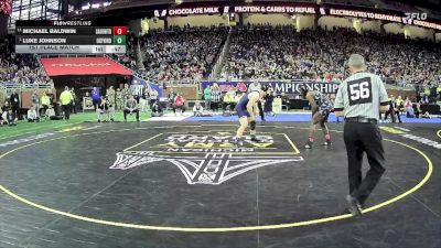 D1-175 lbs 1st Place Match - Luke Johnson, Oxford HS vs Michael Baldwin, Saginaw United HS