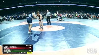 D1-190 lbs Cons. Round 3 - RJ Green, South Lyon HS vs Logan Criteser, Dakota HS