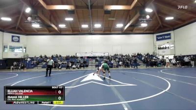 125 lbs 1st Place Match - Isaiah Miller, Cal Poly Humbolt vs Elijah Valencia, Menlo College