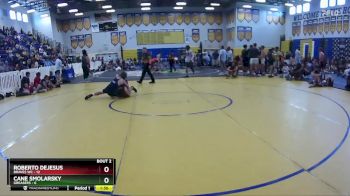 132 lbs Champ Round 1 (16 Team) - Cane Smolarsky, Greasers vs Roberto DeJesus, Braves WC