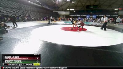 96 lbs Cons. Round 5 - Gauge Lehner, Cle Elum Mat Miners Wrestling Club vs Zachary Meyers, Ascend Wrestling Academy