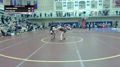 124 lbs 1st Place Match - Myia Weiler, Southern Oregon University vs Kaylee Annis, Southern Oregon University