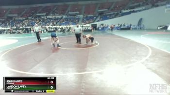 4A-138 lbs 1st Place Match - Landon Lavey, Crook County vs John Hayes, Molalla