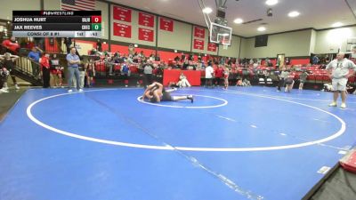 155 lbs Consi Of 8 #1 - Joshua Hurt, Broken Arrow Jh vs Jax Reeves, Checotah