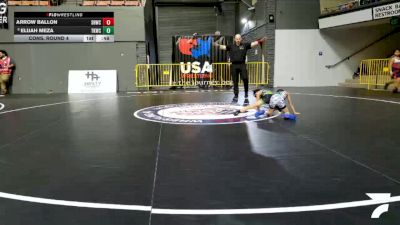 Intermediate Boys - 53 lbs Cons. Round 4 - Arrow Ballon, Savage House Wrestling Club vs Elijah Meza, Total Kaos Wrestling Club