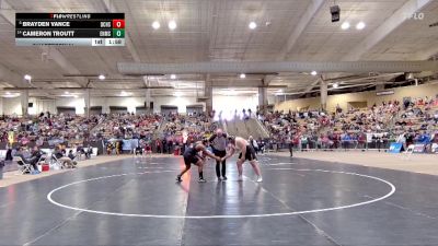 A 285 lbs Quarterfinal - Cameron Troutt, East Nashville Magnet School vs Brayden Vance, David Crockett High School