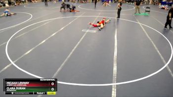 Quarterfinal - Clara Duran, Minnesota vs Micaiah Lenway, Albert Lea Wrestling