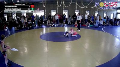 39-45 lbs Round 3 - Elliana Zimmerman, Spartan Wrestling Club vs Nico Neurohr, North Hills