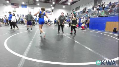 125 lbs Rr Rnd 4 - Nevaeh Cossio, OKC Saints Wrestling vs Myka Loman, Newcastle Youth Wrestling