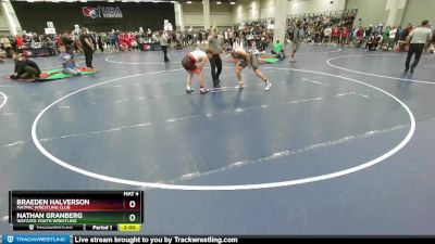 150 lbs Champ. Round 2 - Nathan Granberg, Wayzata Youth Wrestling vs Braeden Halverson, MATPAC Wrestling Club