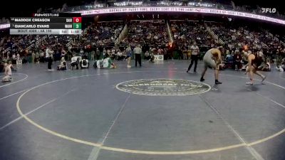 4A 190 lbs Champ. Round 1 - Giancarlo Evans, William Amos Hough High School vs Maddox Creason, Davie