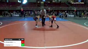 98 lbs Quarterfinal - Braden Shoemaker, Brandon Valley Matcats vs Ashton Harlow, Nebraska Boyz