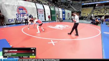 165 Class 3 lbs Cons. Round 2 - Trey Ladymon, Union vs Jackson Sapp, North Point