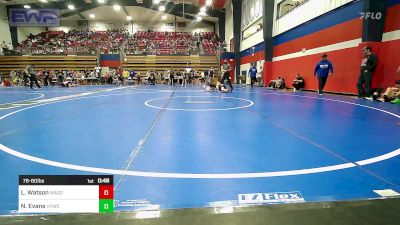 76-80 lbs Rr Rnd 1 - Landon Watson, Wagoner Takedown Club vs Nolan Evans, Hilldale Youth Wrestling Club