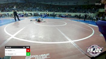 75 lbs Quarterfinal - Braxtyn Taylor, Clinton Youth Wrestling vs Devyn Vincent, Lions Wrestling Academy