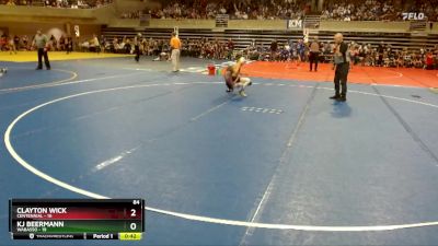 84 lbs Semis (4 Team) - Clayton Wick, Centennial vs KJ Beermann, Wabasso