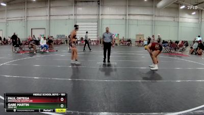 180 lbs Round 5 - Gabe Martin, Zero Wc vs Paul Ortega, Grainhouse Grapppler