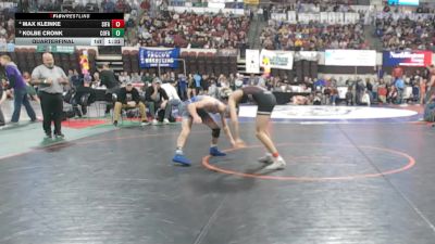 A - 132 lbs Quarterfinal - Kolbe Cronk, Columbia Falls vs Max Kleinke, Sidney / Fairview