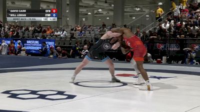 74 kg Cons. Sub-semis - David Carr, Cyclone RTC/ Titan Mercury Wrestling Club vs Will Lewan, CKWC/ Titan Mercury Wrestling Club