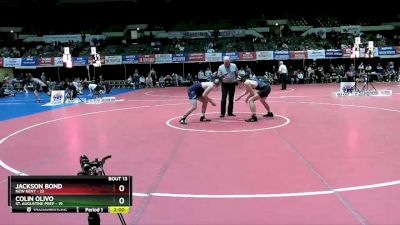 165 lbs Placement Matches (8 Team) - Colin Olivo, St. Augustine Prep vs Jackson Bond, New Kent