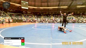 49 lbs Semifinal - James Evans, Bartlesville Wrestling Club vs Maverick Elliott, Mat Assassins