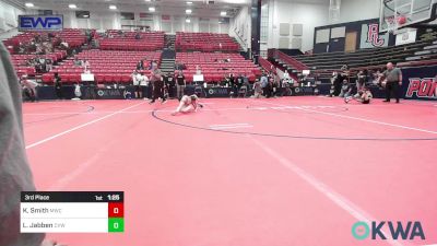 80 lbs 3rd Place - Kyan Smith, Maize Wrestling Club vs Logan Jabben, Caney Valley Wrestling