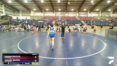 120 lbs Round 3 (4 Team) - Hannah Rocklin, Colorado vs Danasia DeLeon, New Mexico