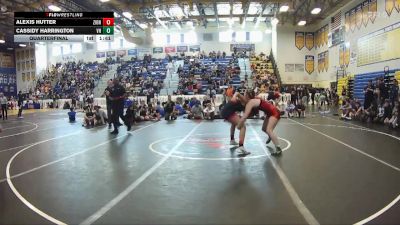 130 lbs Quarterfinal - Cassidy Harrington, Viera Hammers vs Alexis Hutter, Braden River High School