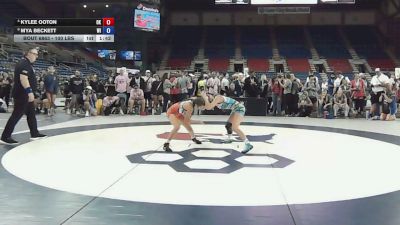 100 lbs Cons. Sub-semis - Kylee Ooton, Oklahoma vs Mya Beckett, Wisconsin