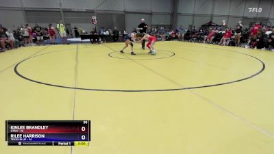 95 lbs 4th Wrestleback (16 Team) - Kinlee Brandley, Utah vs Rilee Harrison, Texas Blue