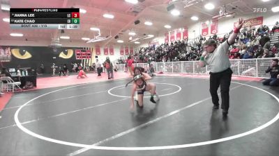 115 lbs Quarterfinal - Kate Chao, Eleanor Roosevelt vs Jianna Lee, La Canada
