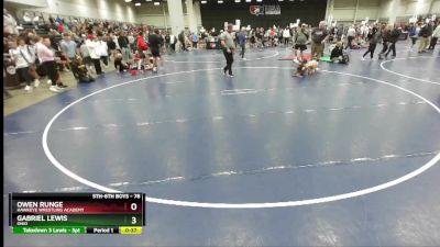 78 lbs Cons. Round 2 - Owen Runge, Hawkeye Wrestling Academy vs Gabriel Lewis, Ohio