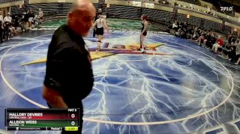 118 lbs Round 1 (4 Team) - Allison Weiss, Holmen vs Mallory DeVries, Central Cass