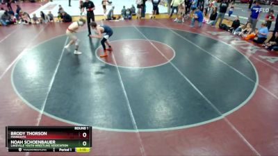 125 lbs Round 1 - Noah Schoenbauer, Lakeville Youth Wrestling Association vs Brody Thorson, Minnesota