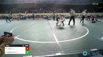 75 lbs Consolation - Maverick Taylor, Clinton Youth Wrestling vs Robert Stegeman Jr, Tulsa Blue T Panthers