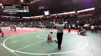 100 lbs Quarterfinal - Preston Webb, PROA vs Maximilian Holley, AWRA