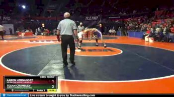 3 lbs Cons. Round 1 - Tegan Chumbley, Aurora (Marmion Academy) vs Aaron Hernandez, Arlington Heights (Hersey)