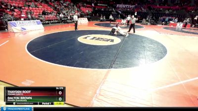 1A 175 lbs Cons. Round 2 - Dalton Brown, Fithian (Oakwood) vs Thayden Root, Tolono (Unity)