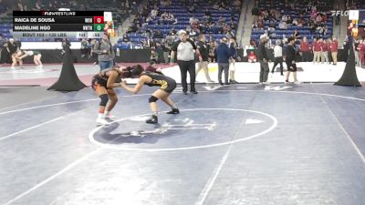 132 lbs Quarterfinal - Raica De Sousa, Woburn vs Madeline Ngo, Newton North