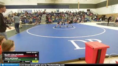 63 lbs Champ. Round 1 - Elliot Colliflower, Spokane Wrestling vs Tate Wickham, Cashmere Wrestling Club