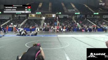 150 lbs 3rd Place Match - Aubree Lewis, Bobcat Wrestling Club vs McKinzie Cobb, Neodesha