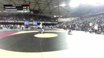 Boys 4A 106 lbs Champ. Round 1 - Bryan Machuca, Bothell vs Louden Corey, Mt. Si
