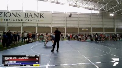 215 lbs Semifinal - Robert Seth Montierth, Utah vs Ian Rogers, Stallions Wrestling Club
