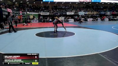 152 lbs Cons. Round 1 - Nicholas Grande, South Anchorage High School vs William Lindsey, Palmer High School