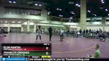 195 lbs Quarters & Wb (16 Team) - Elon Martin, First Baptist Academy vs Franklyn Ordonez, Eagle Empire Purple