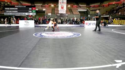 Intermediate Boys - 67 lbs Champ. Round 2 - Sylus Parra, TUF California Wrestling Academy vs Titus Bernabe, Dethrone Wrestling Club