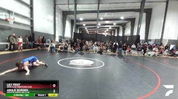 130 lbs Round 3 - Lily Feist, Bear Claw Wrestling Club vs Ashlei Borden, Shelton Wrestling Club