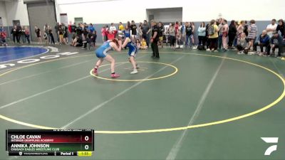 144 lbs Round 2 - Annika Johnson, Chugach Eagles Wrestling Club vs Chloe Cavan, Interior Grappling Academy